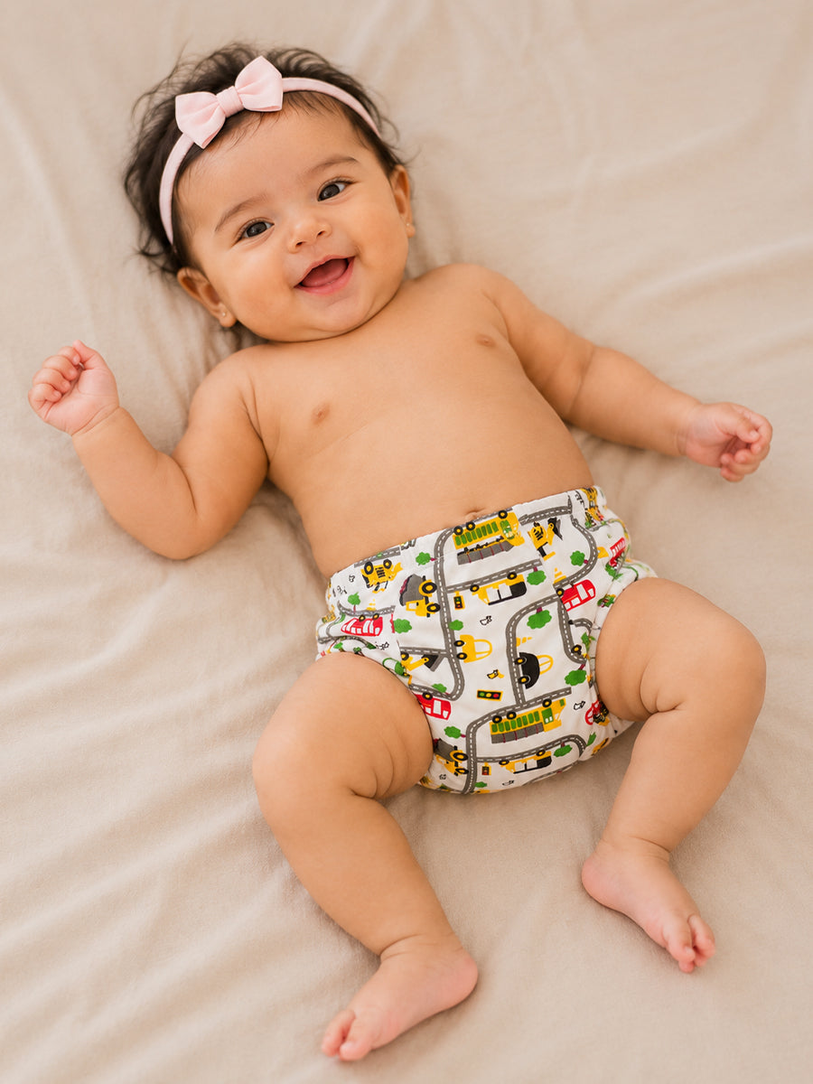 Ziva Cotton Padded Training Shorts – Reusable potty Training Underwear for Babies & Toddlers-3 piece pack