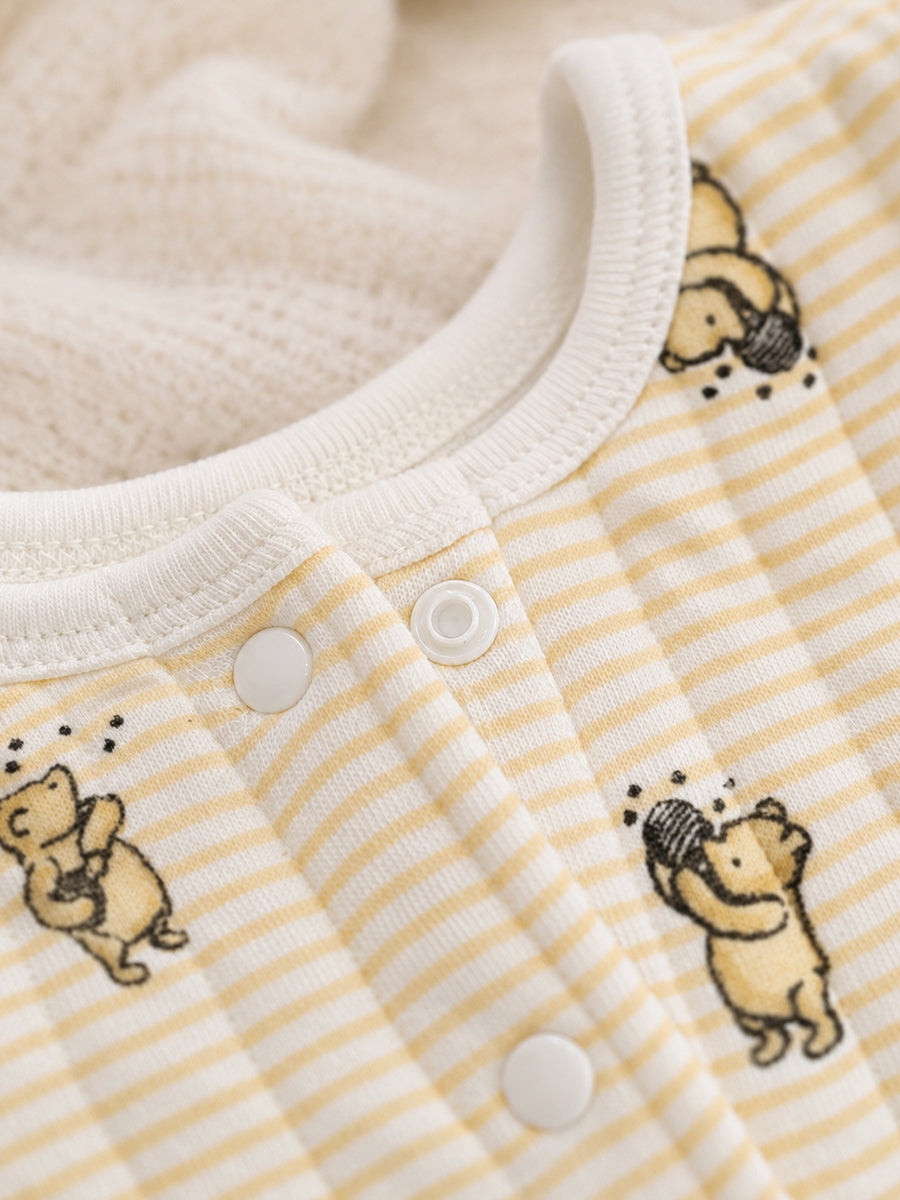 Ziva Premium Quilted Baby Sweater Top & Pant Set – Cute Bear Print | Soft & Warm