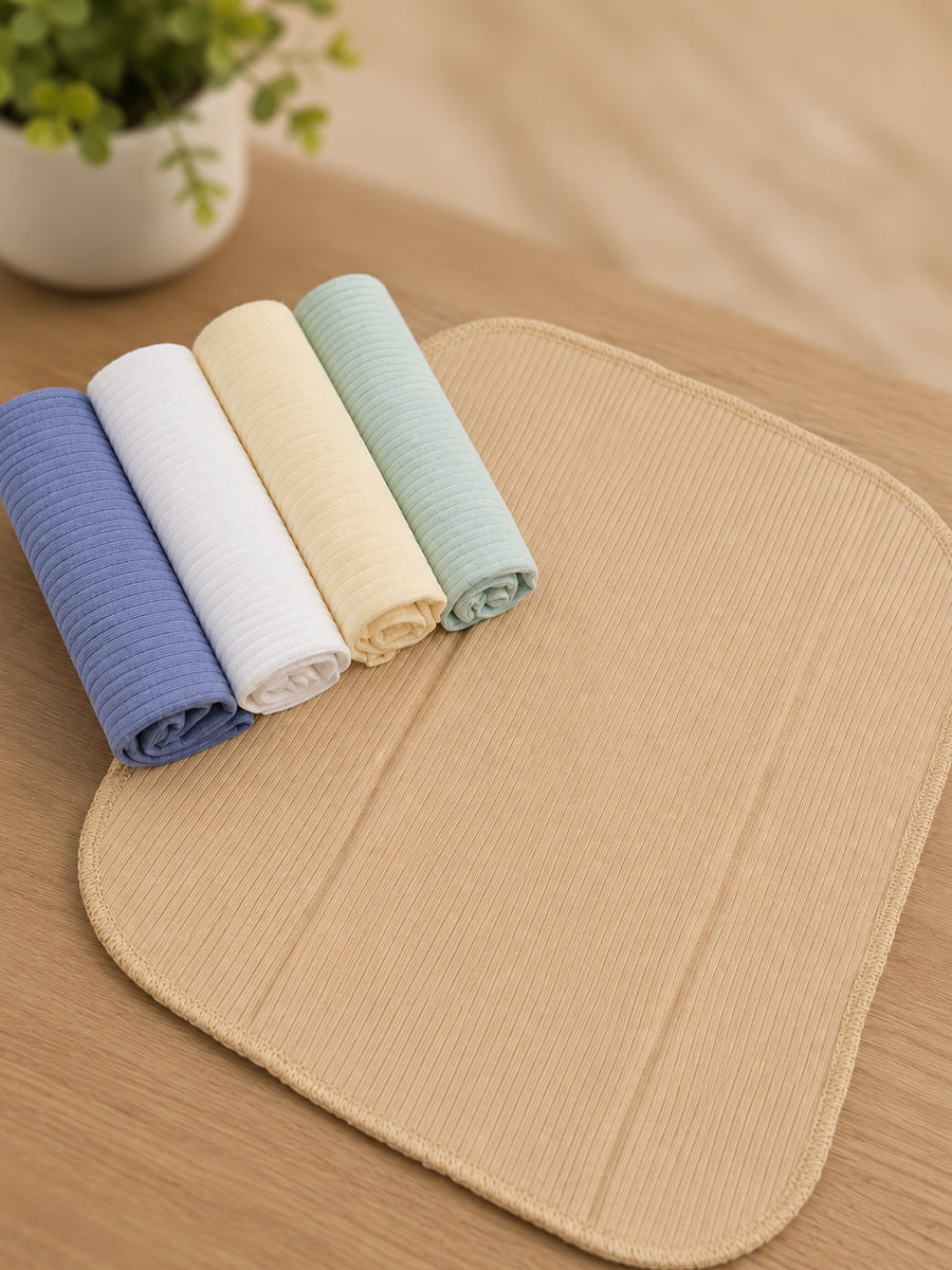 Ziva Face Towels – Premium Knitted Cotton | 12 × 12 Inch | Pastel Harmony Colour Pack | 5 Pieces