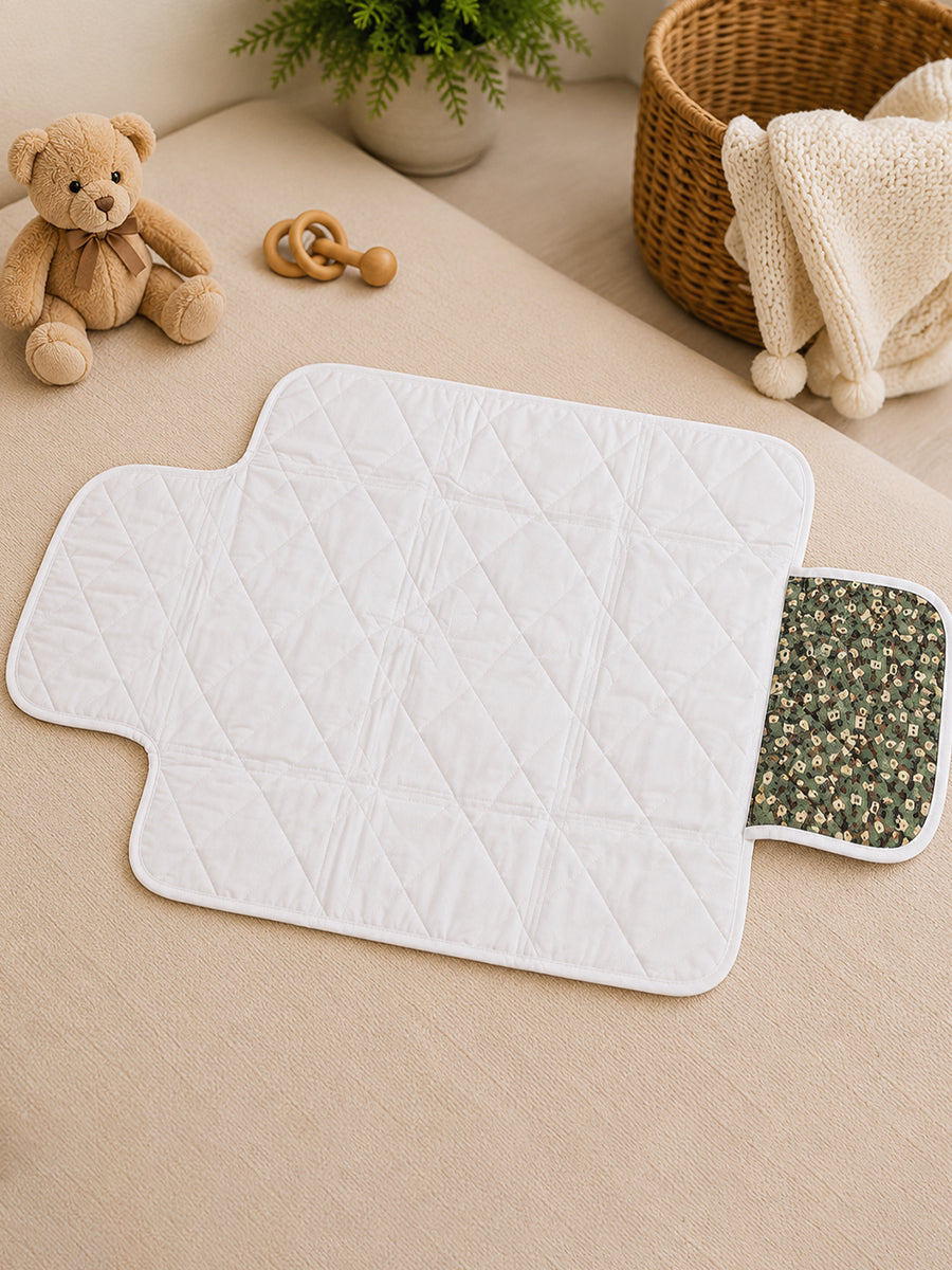 Ziva Baby Nappy & Diaper Changing Sheet – Foldable Travel Changing Mat with Storage Pocket | Little Gamer Print