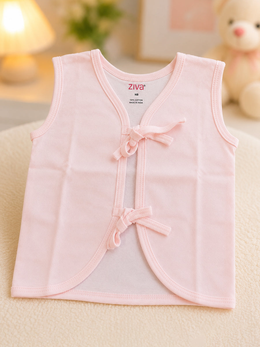 Ziva Knitted Cotton Colour Jabla – Multicolour Newborn Baby Wear | 6 Pieces
