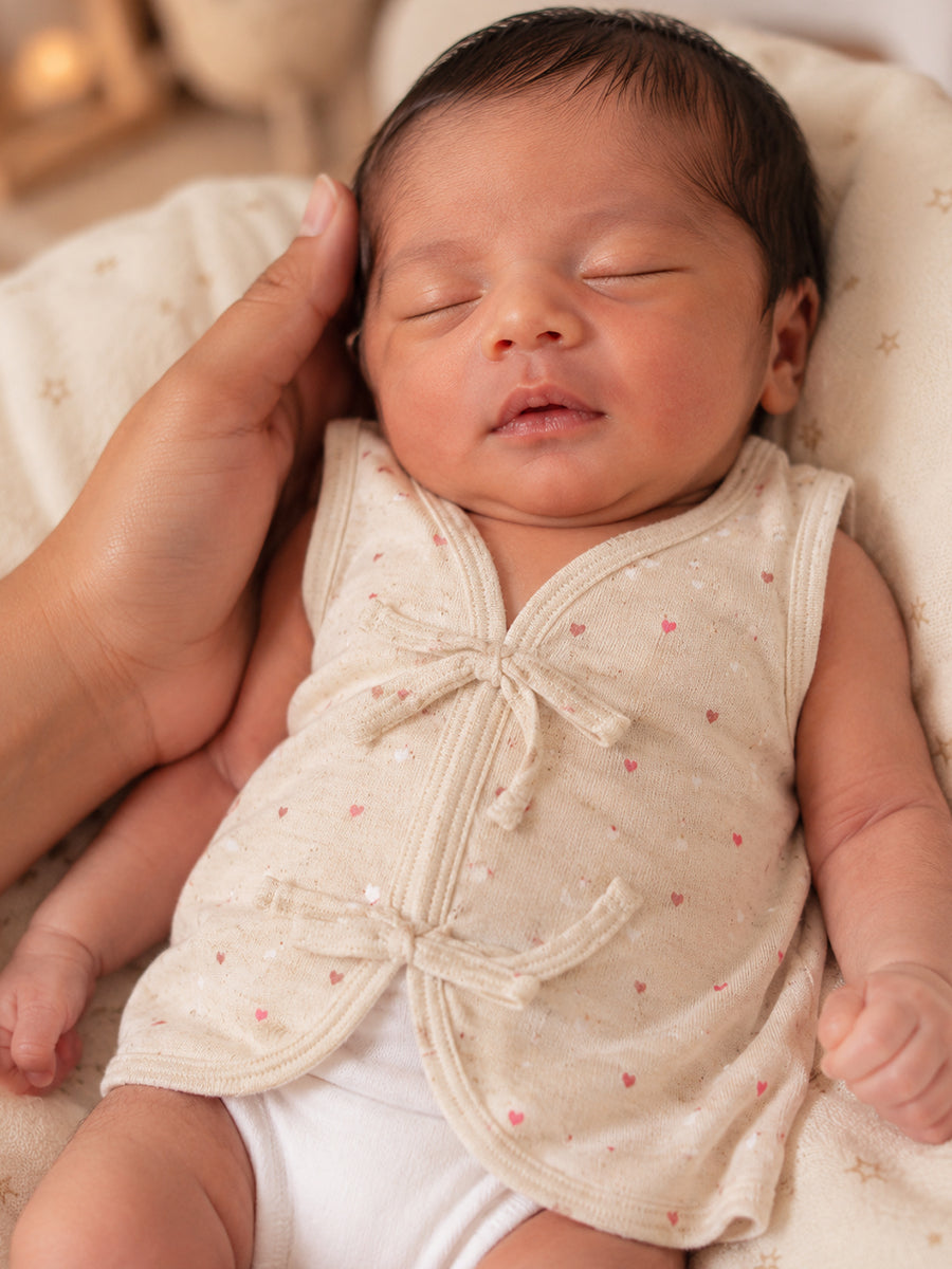 Ziva Premium Airy Knitted Cotton Colour Jabla – Multicolour Newborn Baby Wear | 6 Pieces