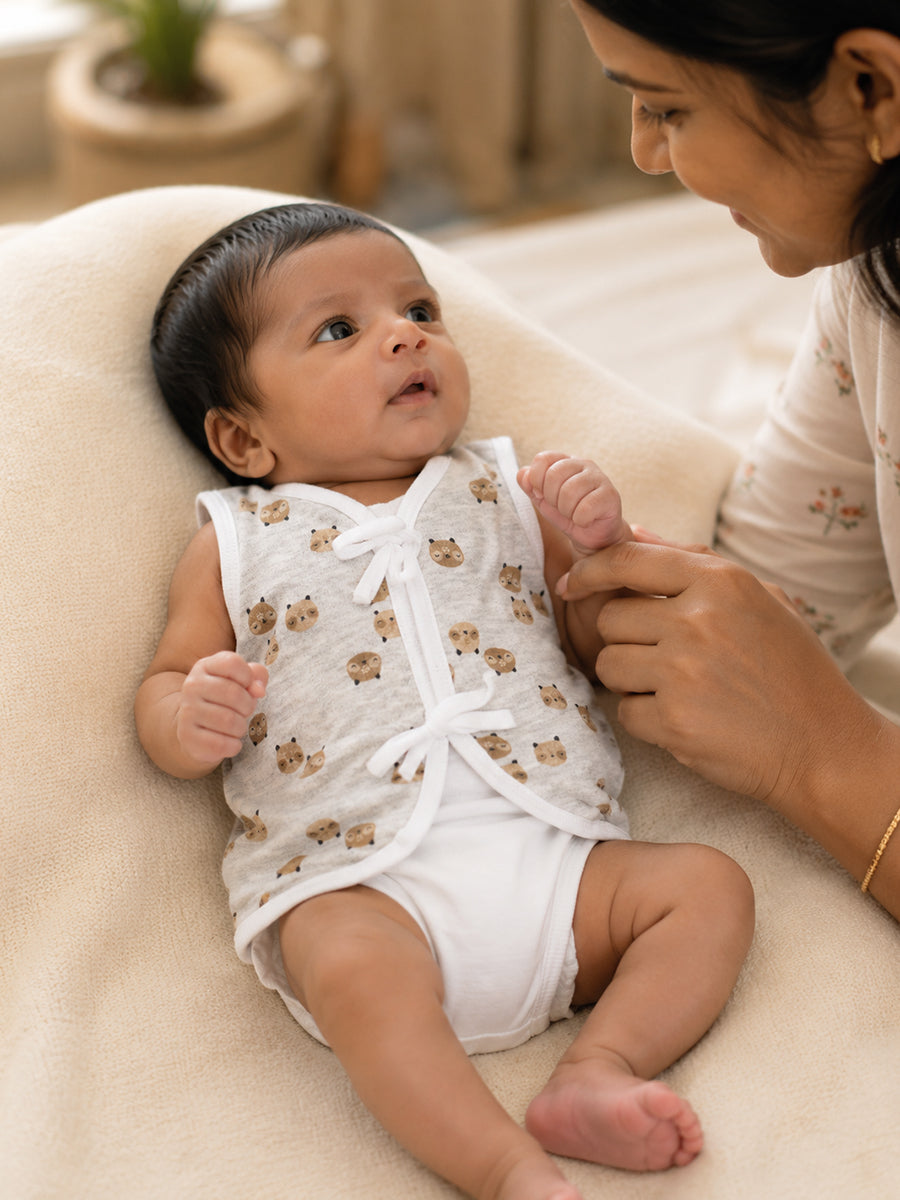 Ziva Knitted Cotton Printed Jabla – Little Wonders Print Collection | 6 Pieces