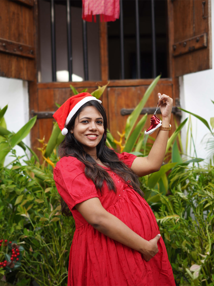 Maternity Short Dress Grace - Red