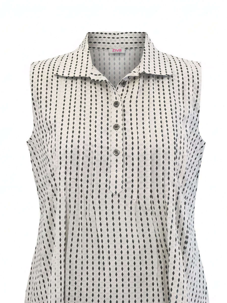 Sleeveless Cotton Collar Cord Set – Nursing Zip | Ziva