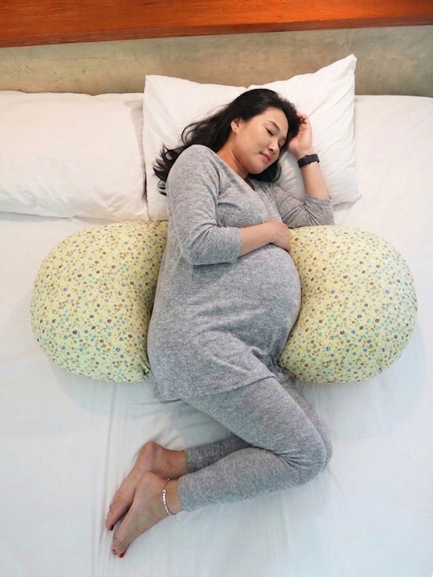 Ziva Belly Pillow- Floral Yellow