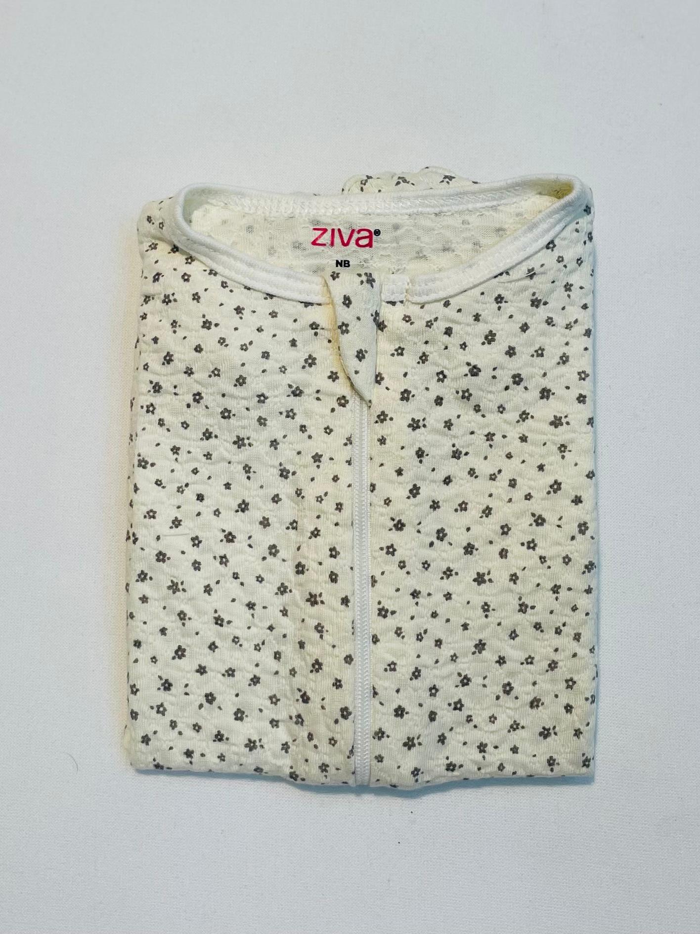 Infant Floral Print Sleepsuit/Cap