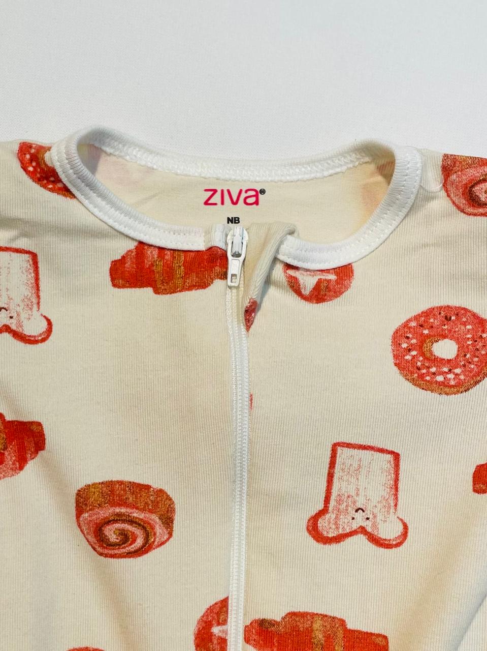 Infant Food Print Sleepsuit/Cap