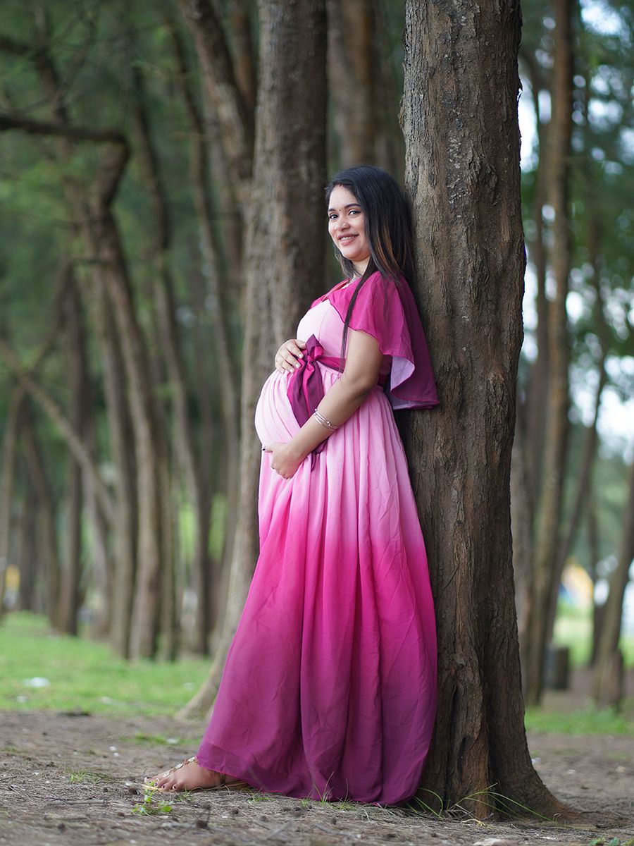 Maternity Photo Gown Shade pink