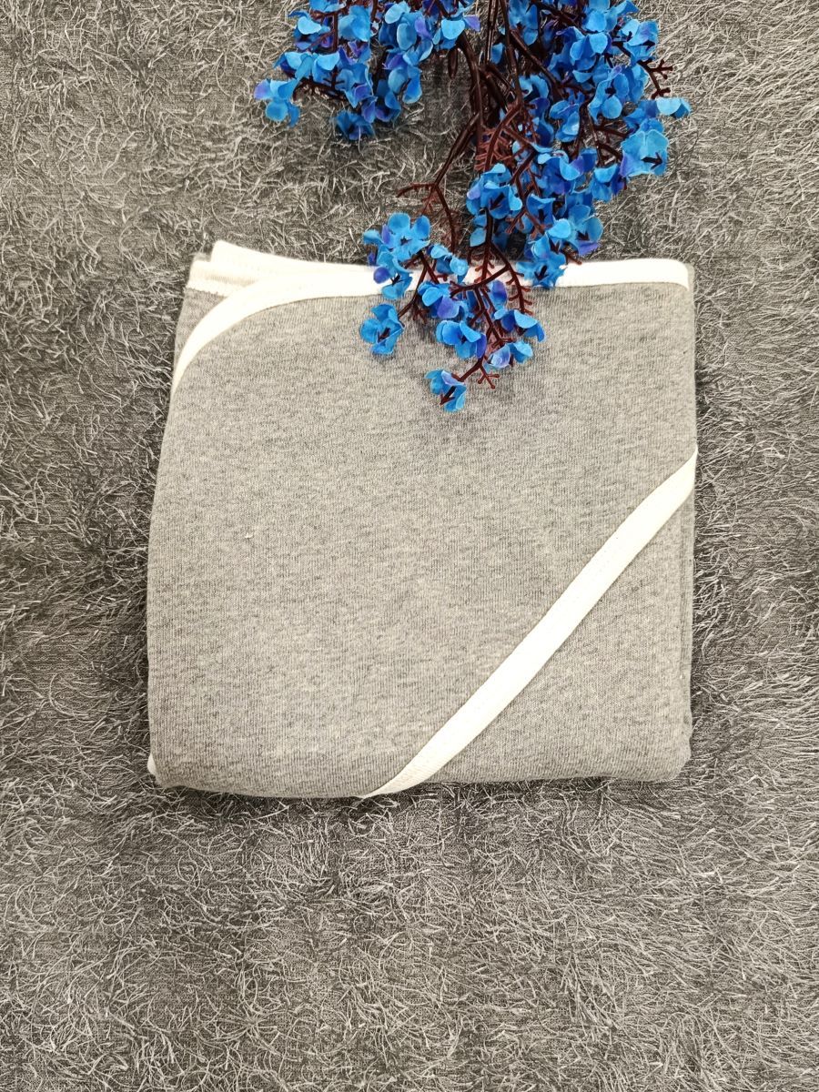 Baby Hood Towel- Ash Plain