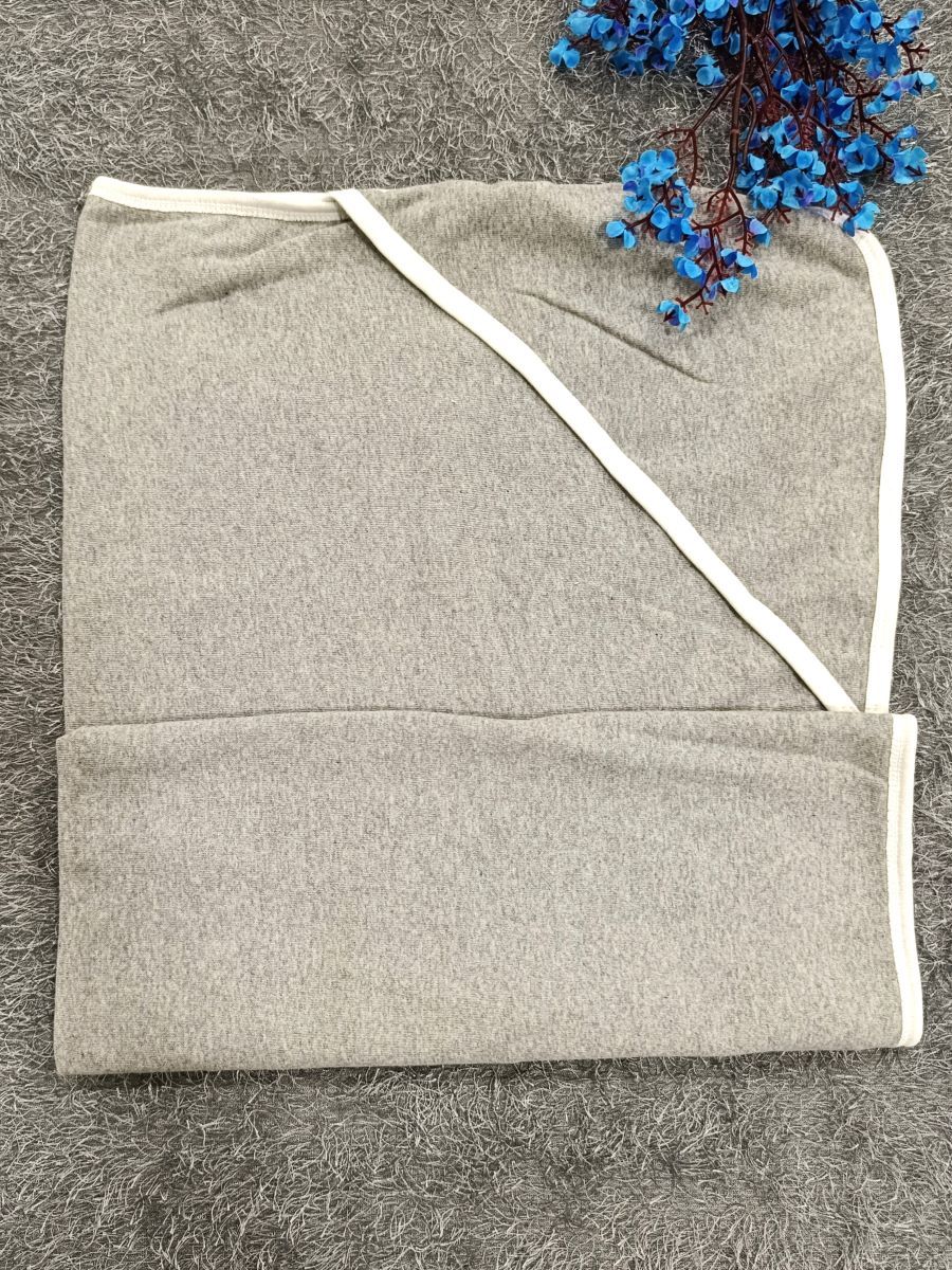 Baby Hood Towel- Ash Plain