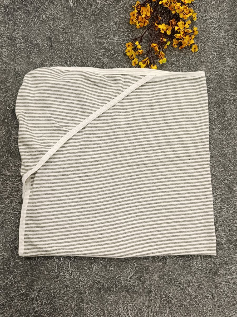 Baby Hood Towel- Ash Lines