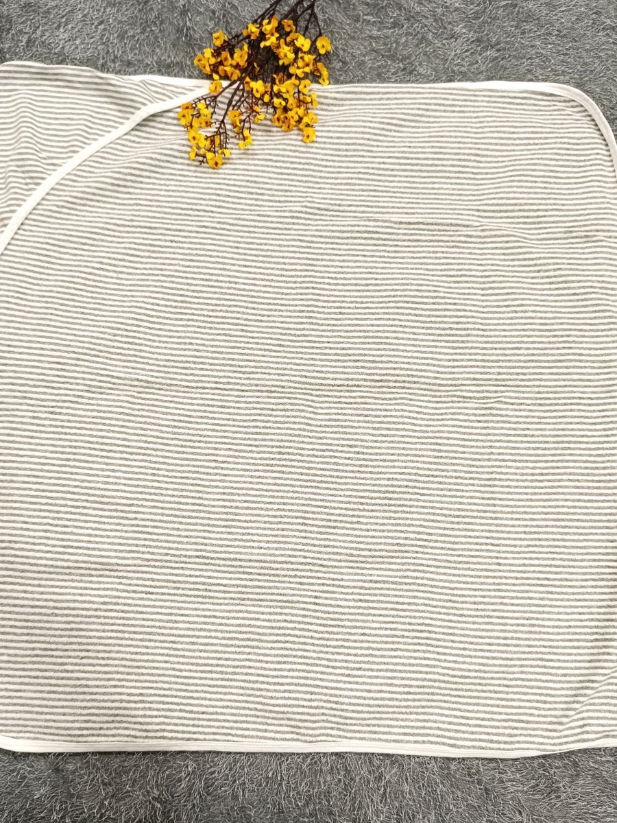 Baby Hood Towel- Ash Lines