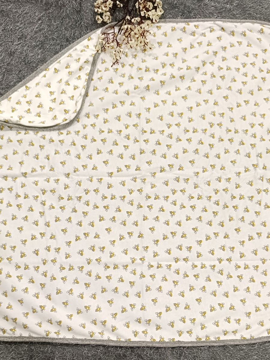 Baby Hood Towel- Honey bee Print