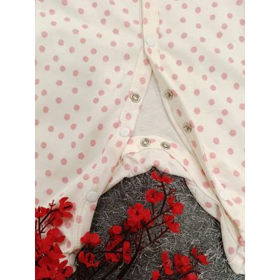 Baby Jumpsuit Girl- Pink Big Dot