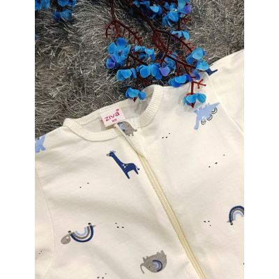 Sleepsuit/Cap- Boy(Blue Giraffe)