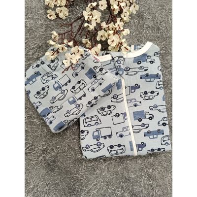 Sleepsuit/Cap- Boy(Blue Vehicle)