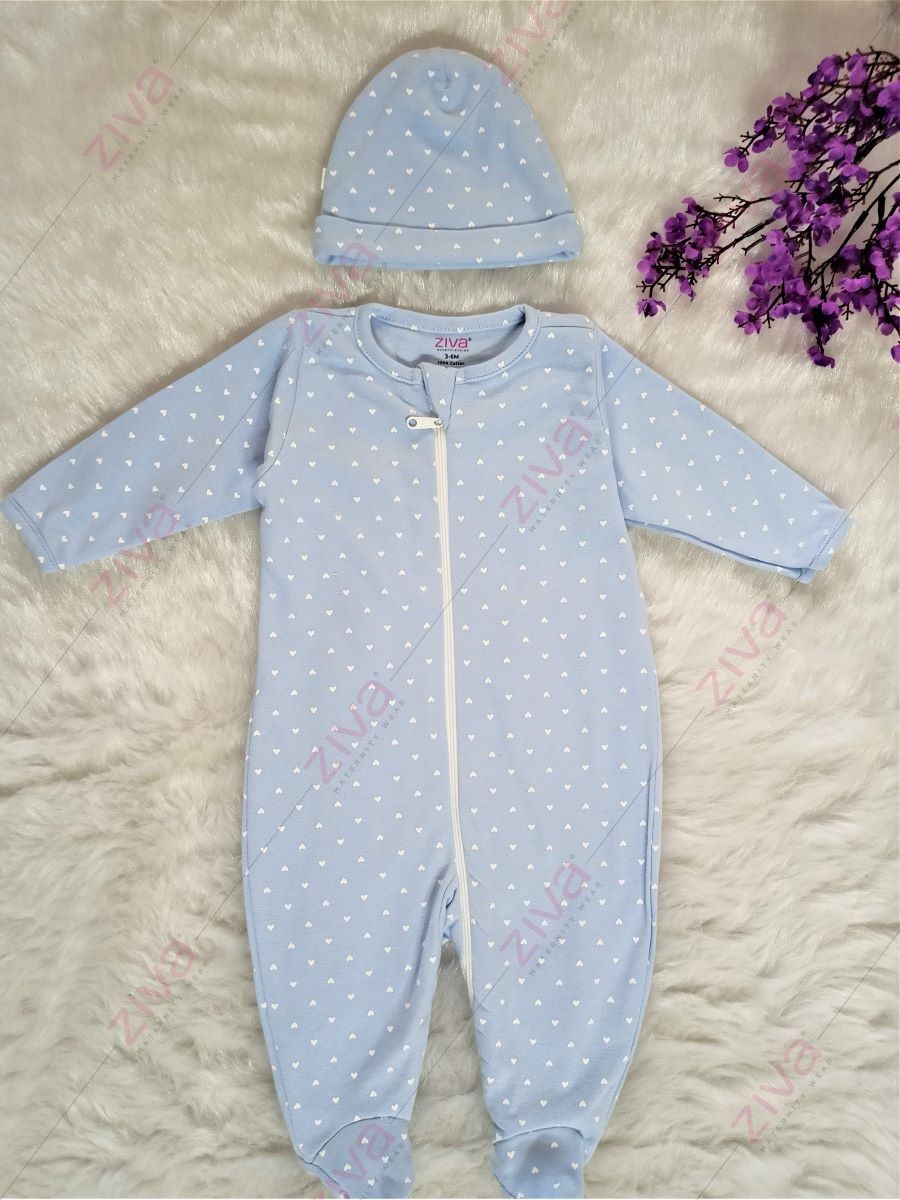 Blue Star Sleepsuit/Cap Boy