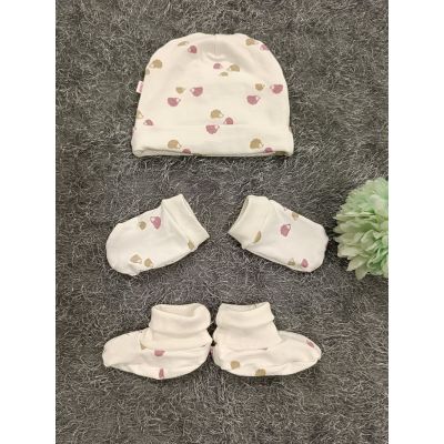 Baby Cap/ Mitten/ Bootie- Animal Print