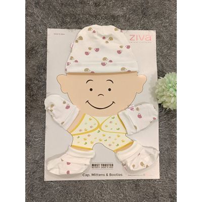 Baby Cap/ Mitten/ Bootie- Animal Print