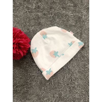 Baby Cap/ Mitten/ Bootie- Strawberry Print