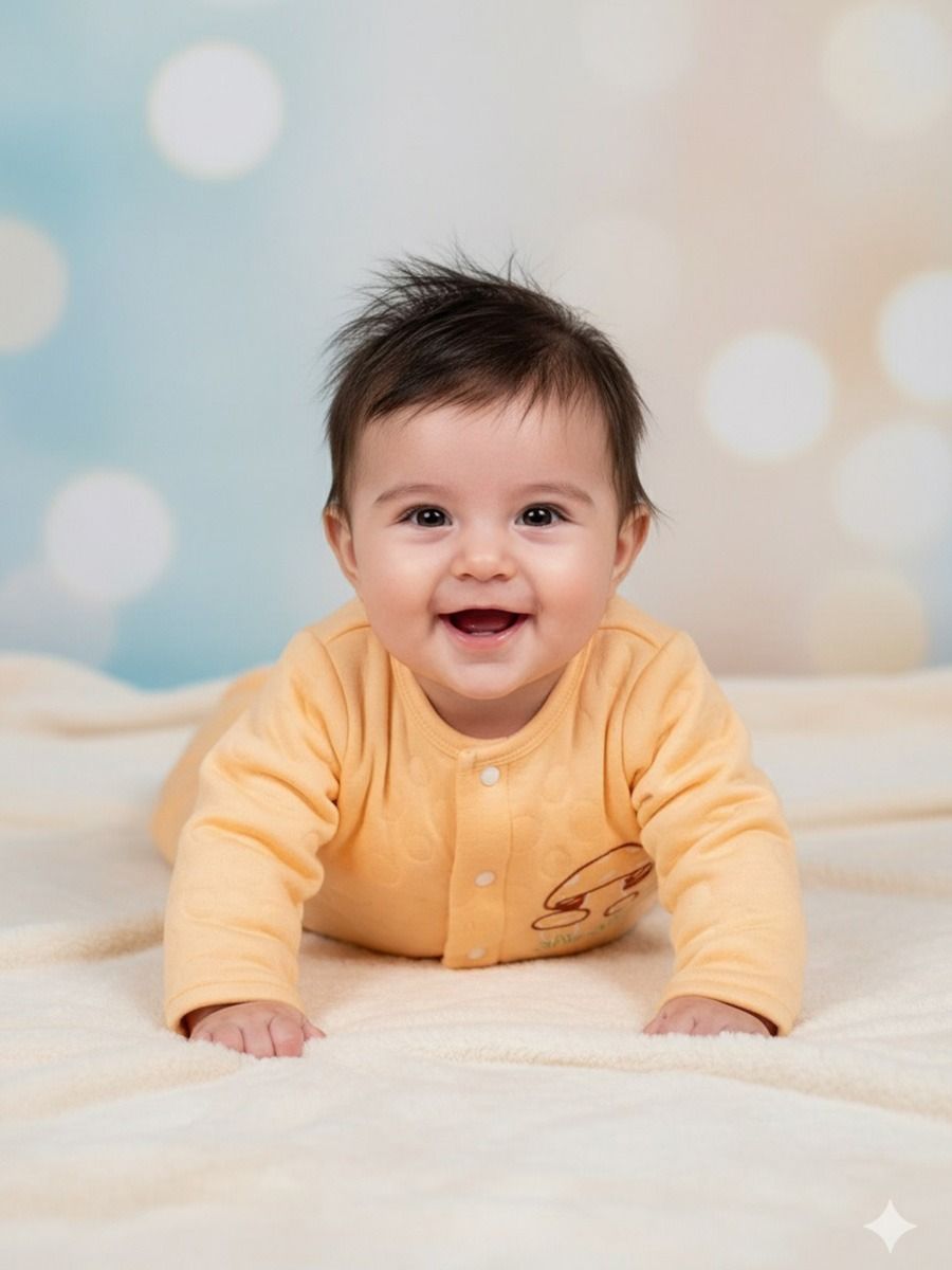 New Born Baby Sweater Top & Pant Dark Yellow