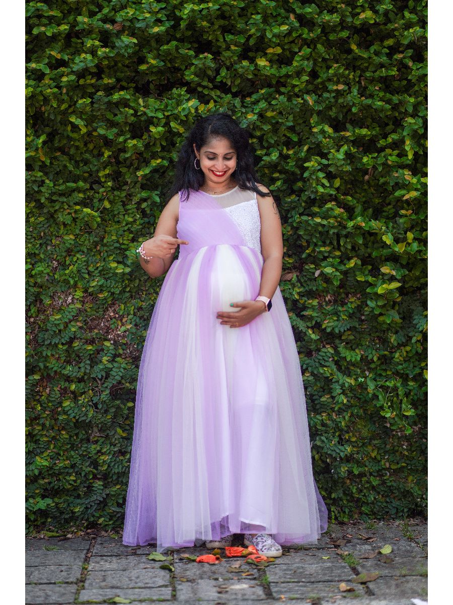 Maternity Baby Shower Lavender and White