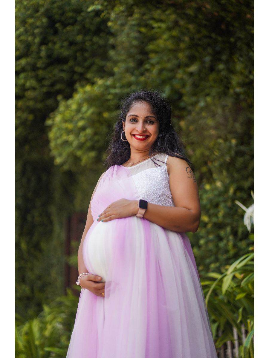 Maternity Baby Shower Lavender and White