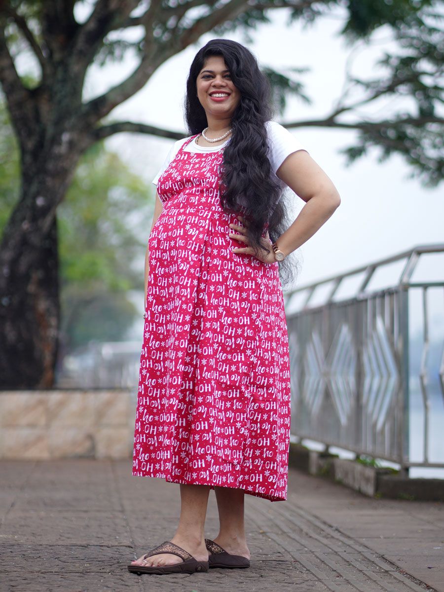 Maternity Midi Dress Dangree Red