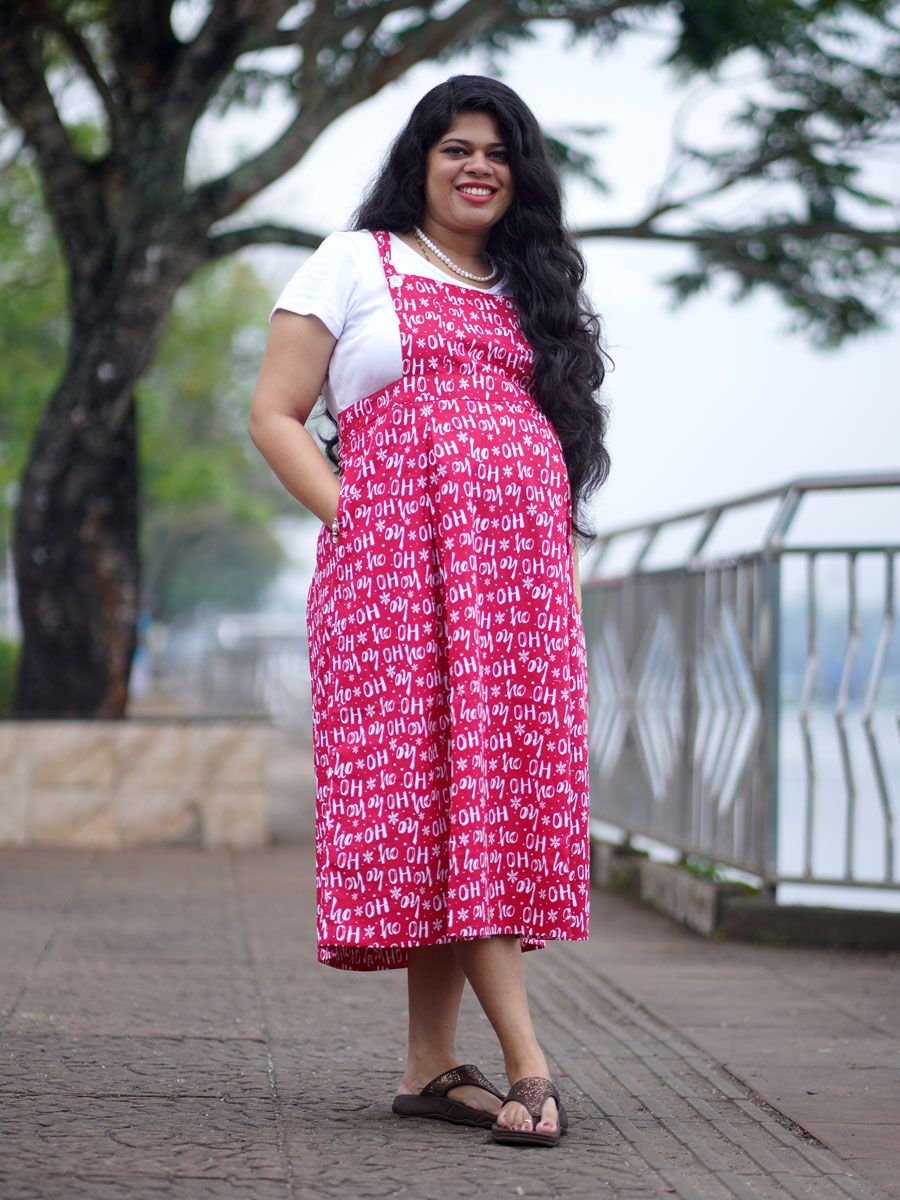 Maternity Midi Dress Dangree Red