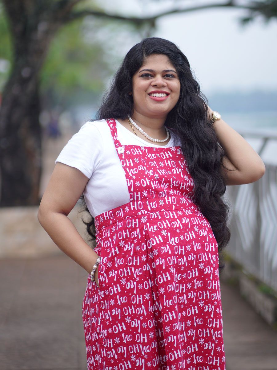 Maternity Midi Dress Dangree Red