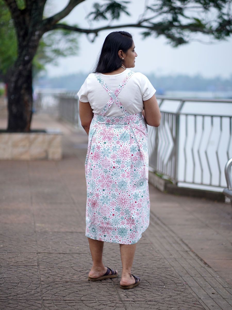 Maternity Midi Dress Dangree Multi Printed