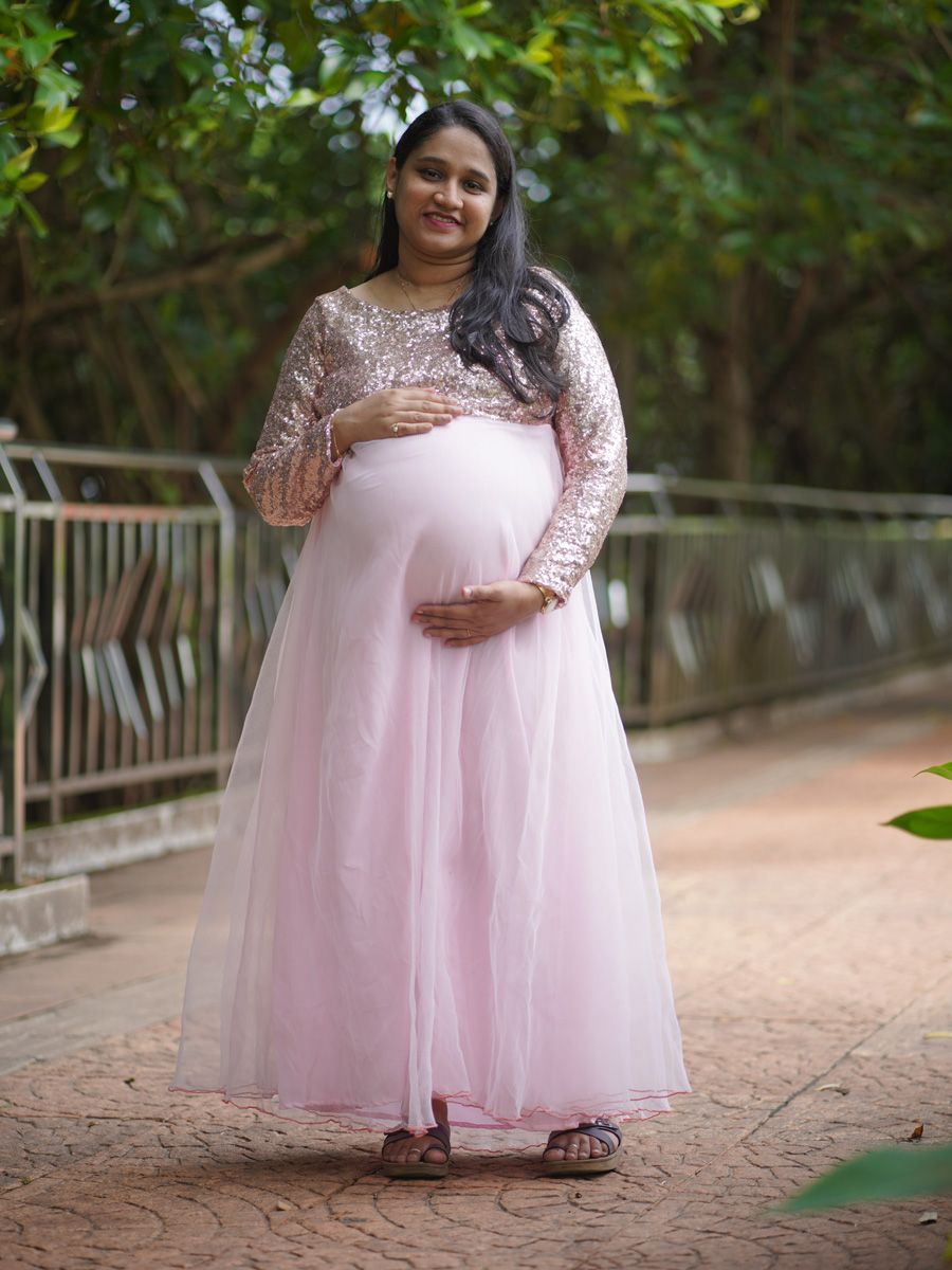 Maternity Baby Shower Pink Net