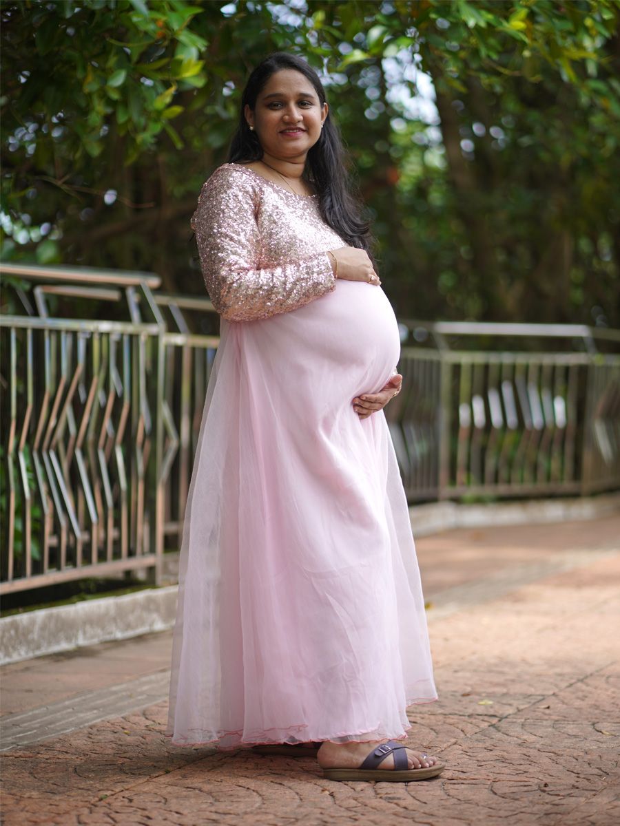 Maternity Baby Shower Pink Net
