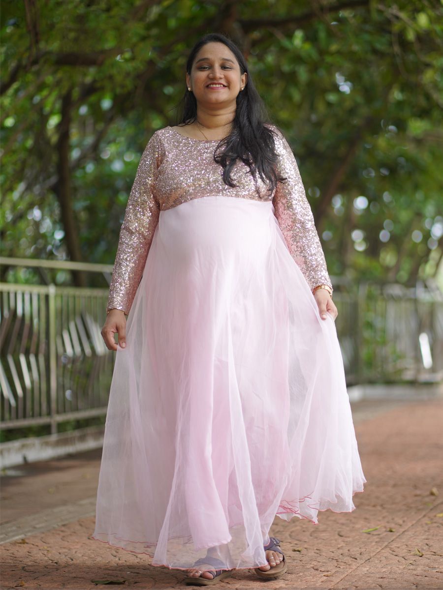 Maternity Baby Shower Pink Net