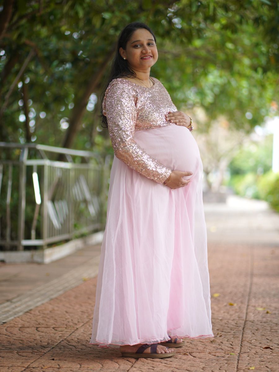 Maternity Baby Shower Pink Net