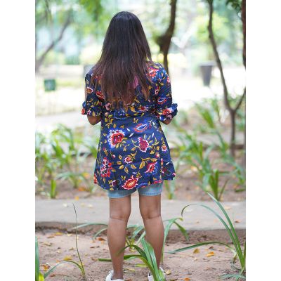 Nursing Top Frilled (Petal Blue)