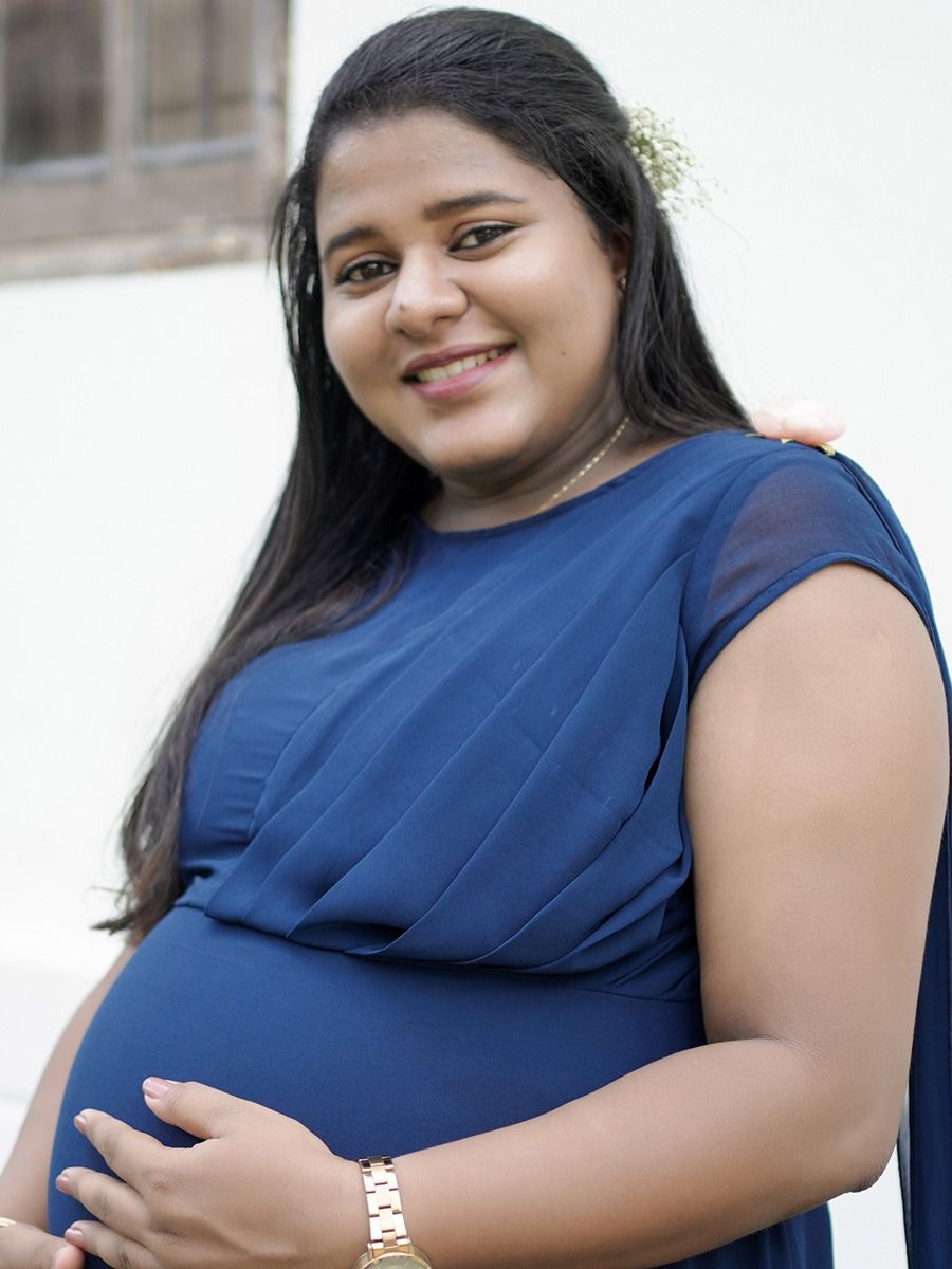 Maternity Baby Shower Fly Gown Blue