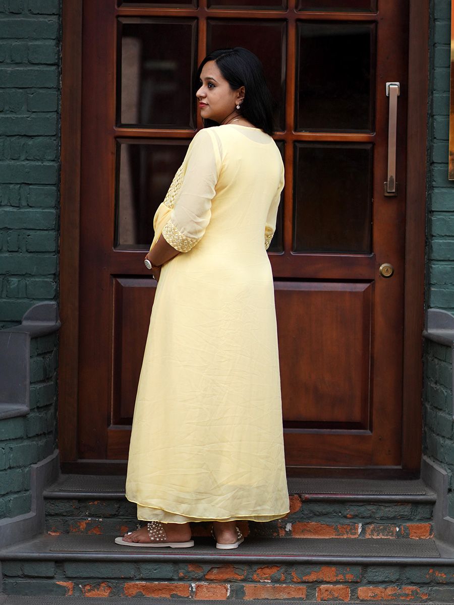 Maternity Party Wear- Yellow