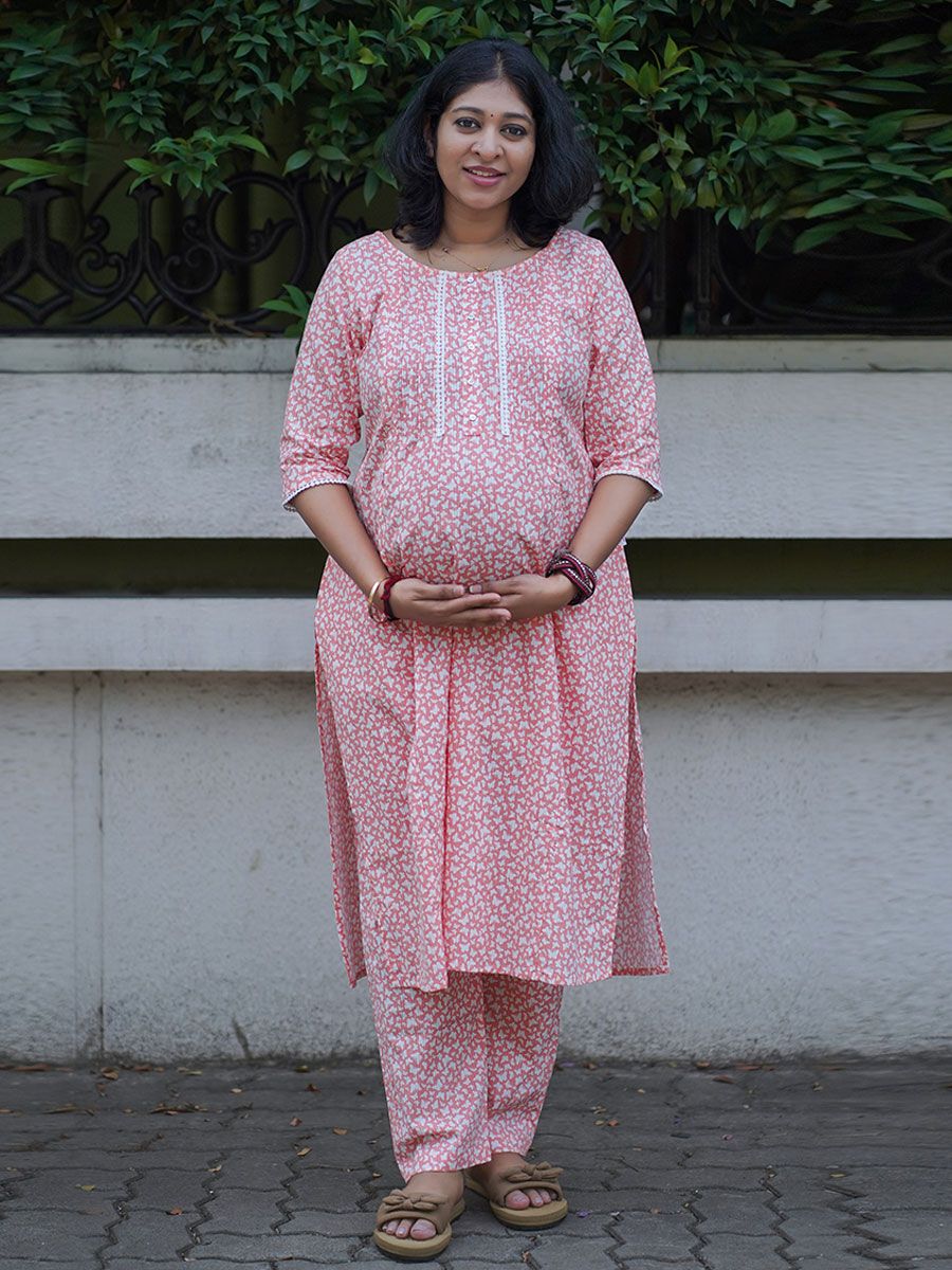 Maternity Co-ord Set Ela L Orange