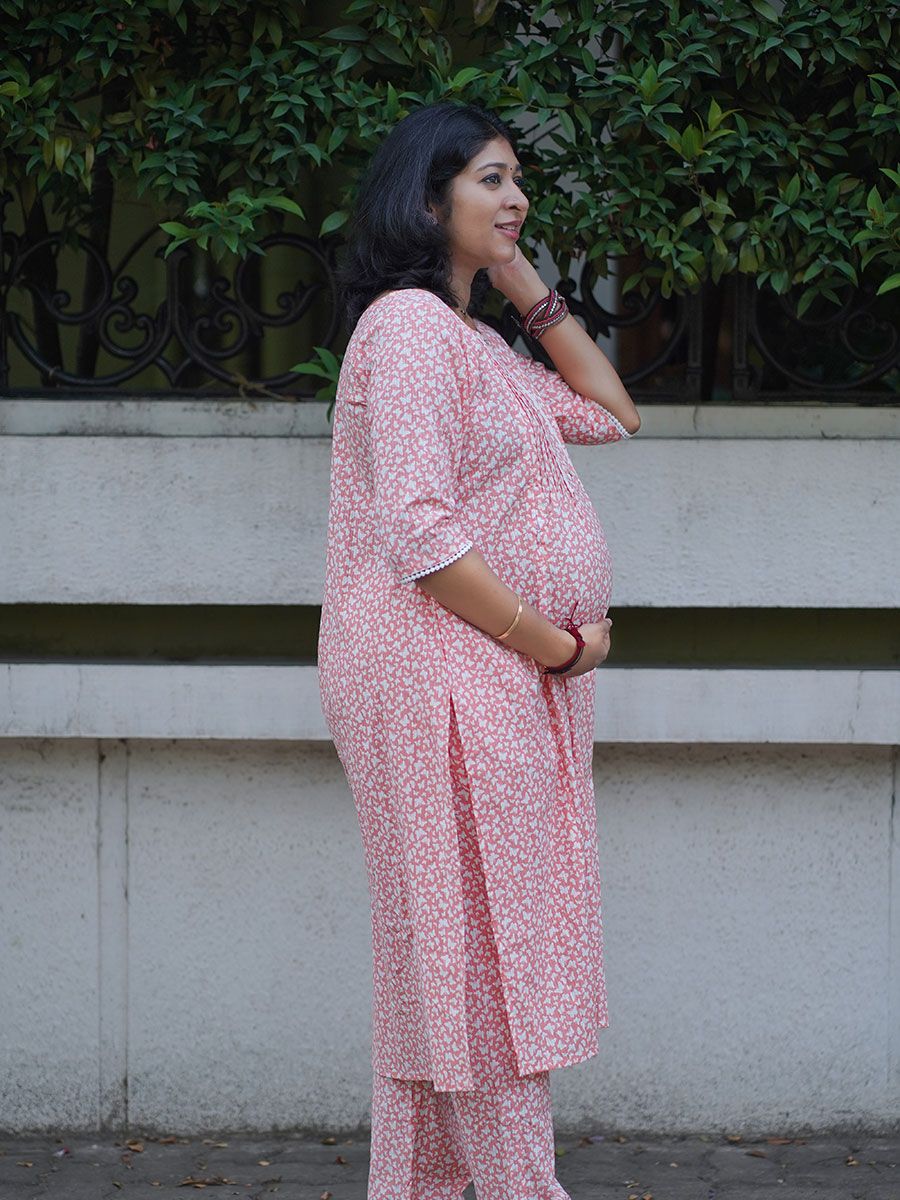 Maternity Co-ord Set Ela L Orange