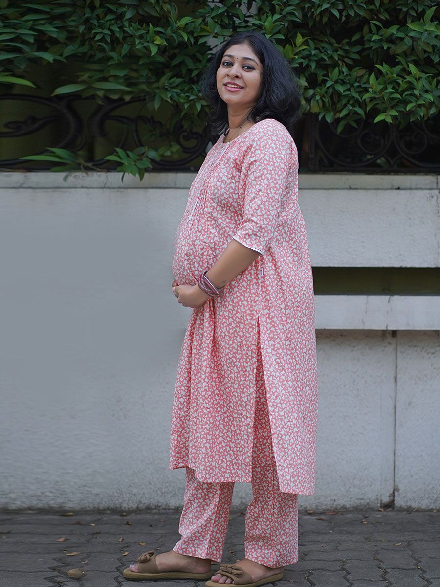 Maternity Co-ord Set Ela L Orange