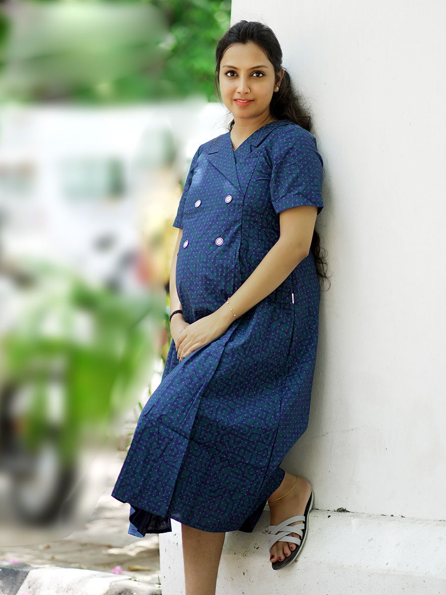 Maternity Kurta - Office Wear Elara  blue