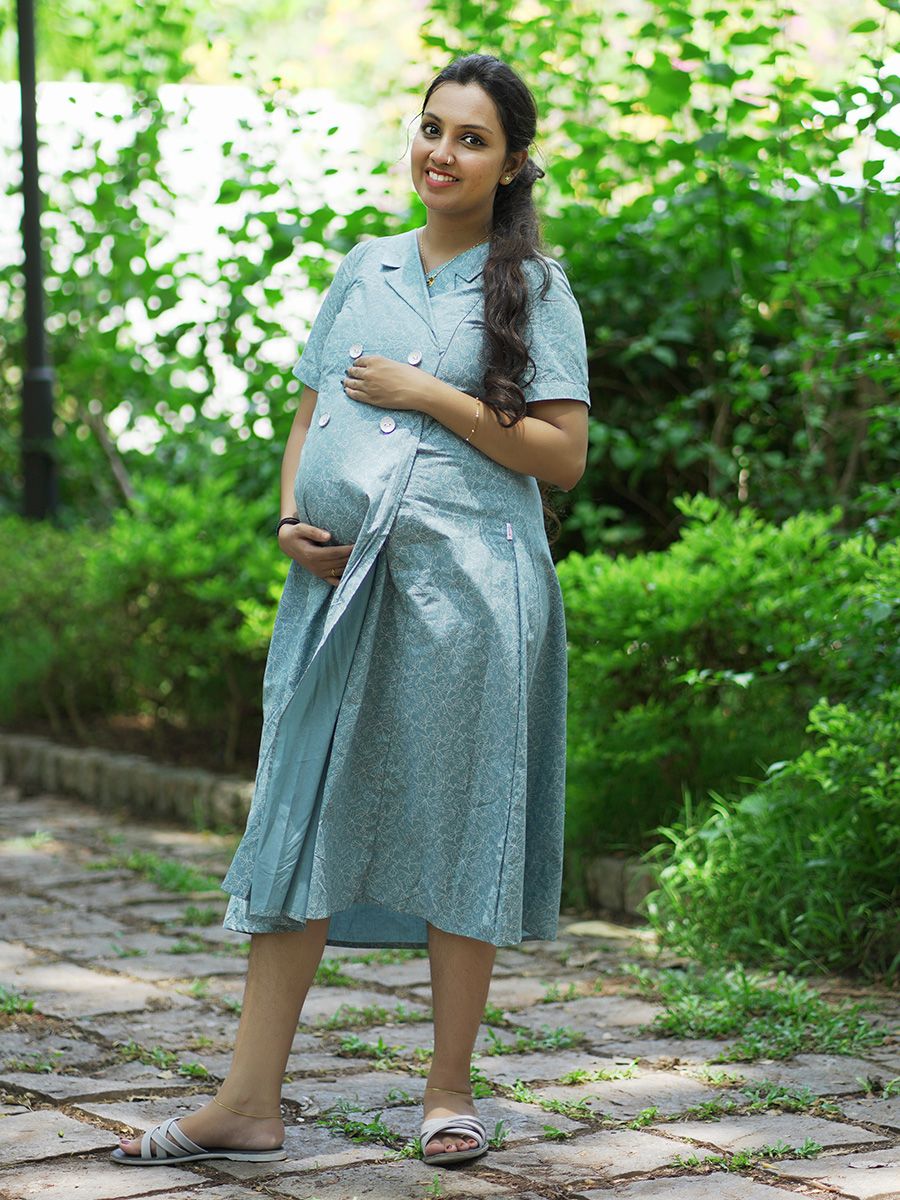 Maternity Kurta - Office Wear Elara light blue
