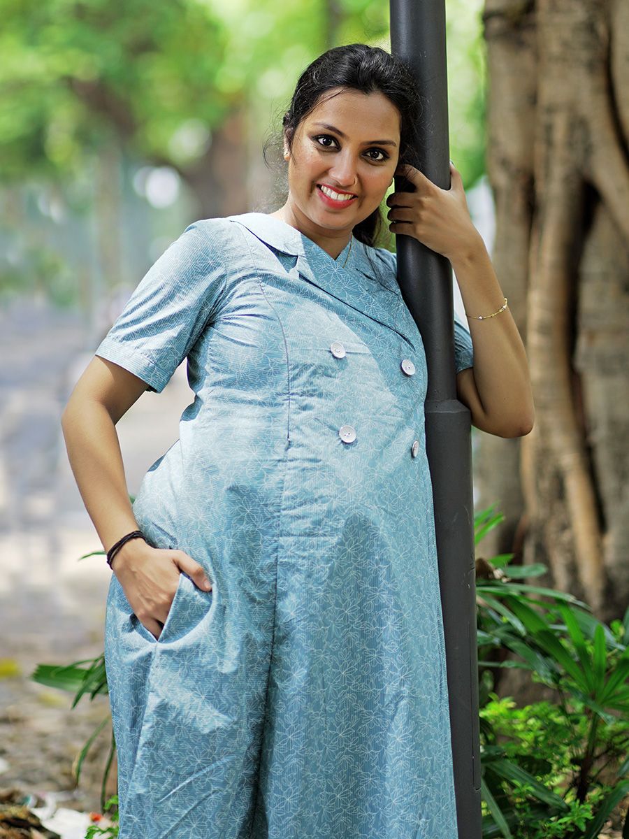 Maternity Kurta - Office Wear Elara light blue