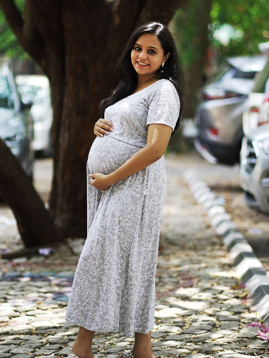 Maternity Short Zipless Dress-  Gilda L Ash