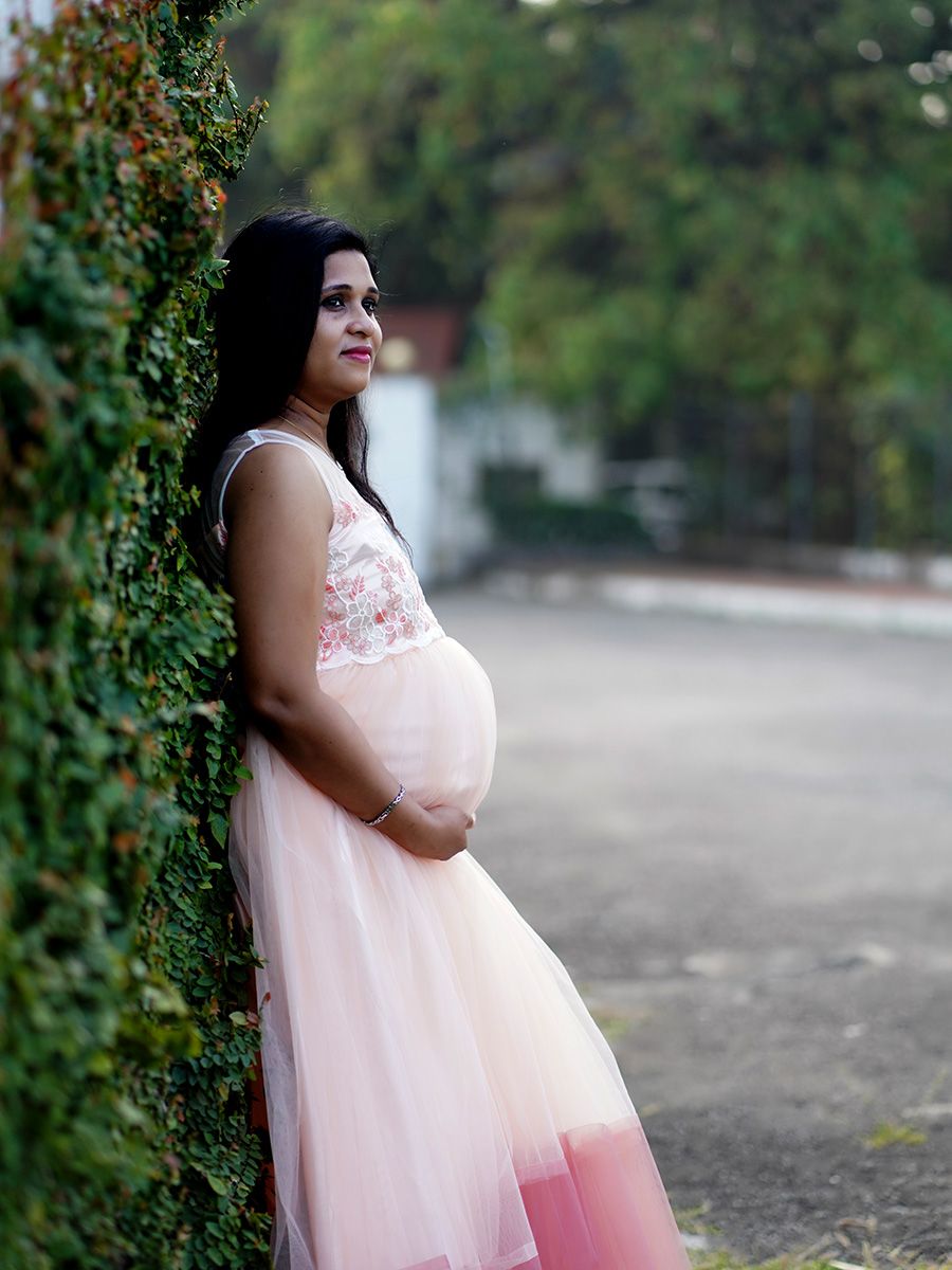 Baby Shower Dress Peach Net