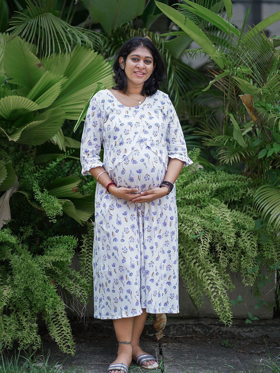 Maternity Knitted Zipless Short Gown