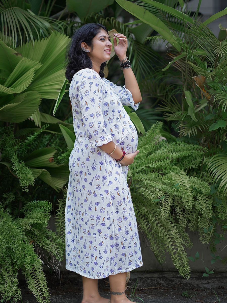 Maternity Knitted Zipless Short Gown
