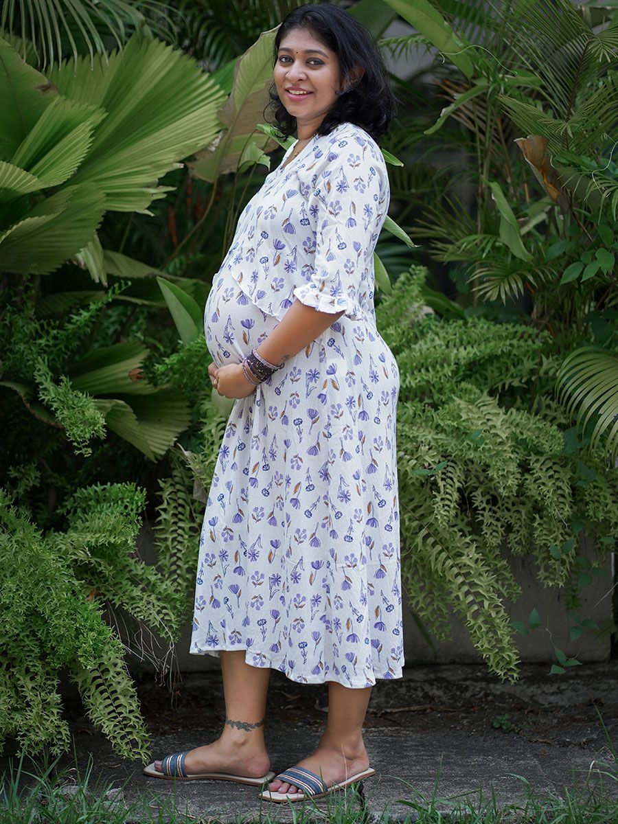 Maternity Knitted Zipless Short Gown
